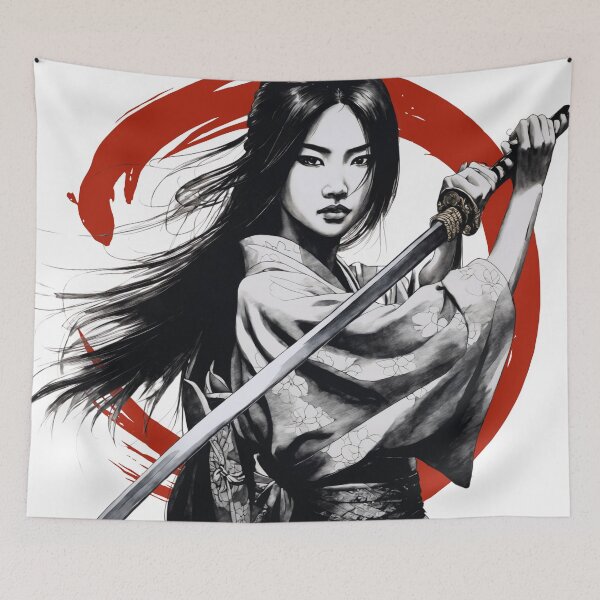 Item preview, Onna-musha Female Samurai Girl designed and sold by ElLocoMus.