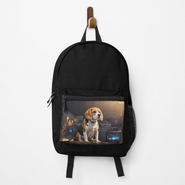 Item preview, Beagle dog and bitcoin mining designed and sold by DevushkaStore.