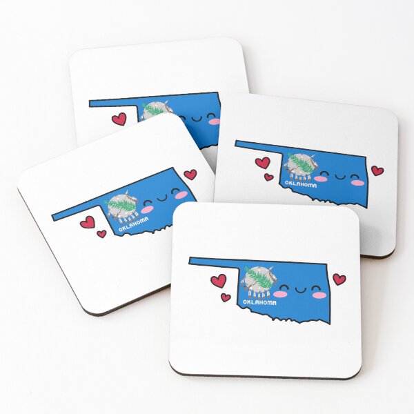 Item preview, Oklahoma State Flag Map Smile with Love designed and sold by pixelsparkzone.