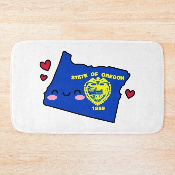 Item preview, Oregon State Flag Map Smile with Love designed and sold by pixelsparkzone.