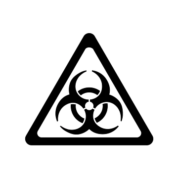 Artwork thumbnail, Biohazard Symbol Warning Sign - Triangular by ScienceCorner