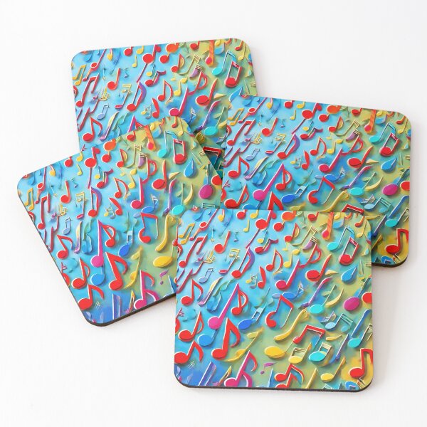 Item preview, Multicolored musical notes in the sky. designed and sold by mariolasworld.