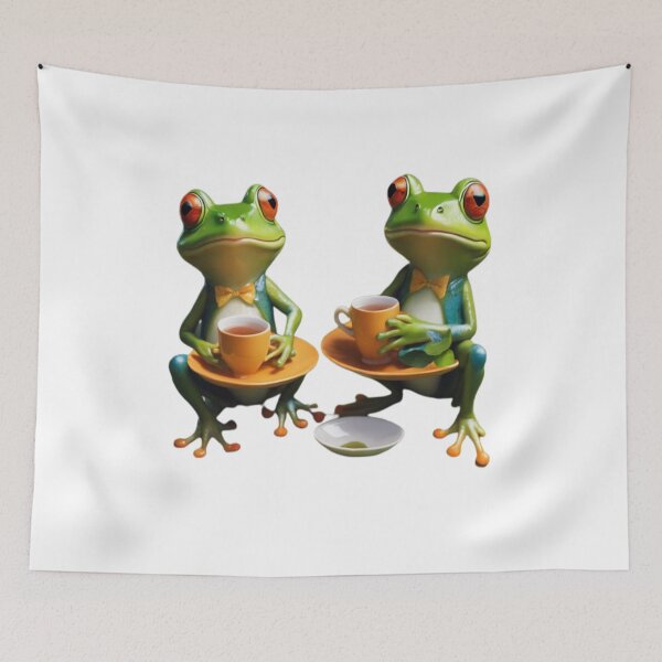 Item preview, grumpy couple drinking herbal tea designed and sold by Queensono.