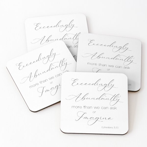 Item preview, Bible verse Ephesians 3:20 abundantly more than we can ask or imagine designed and sold by Inktown.