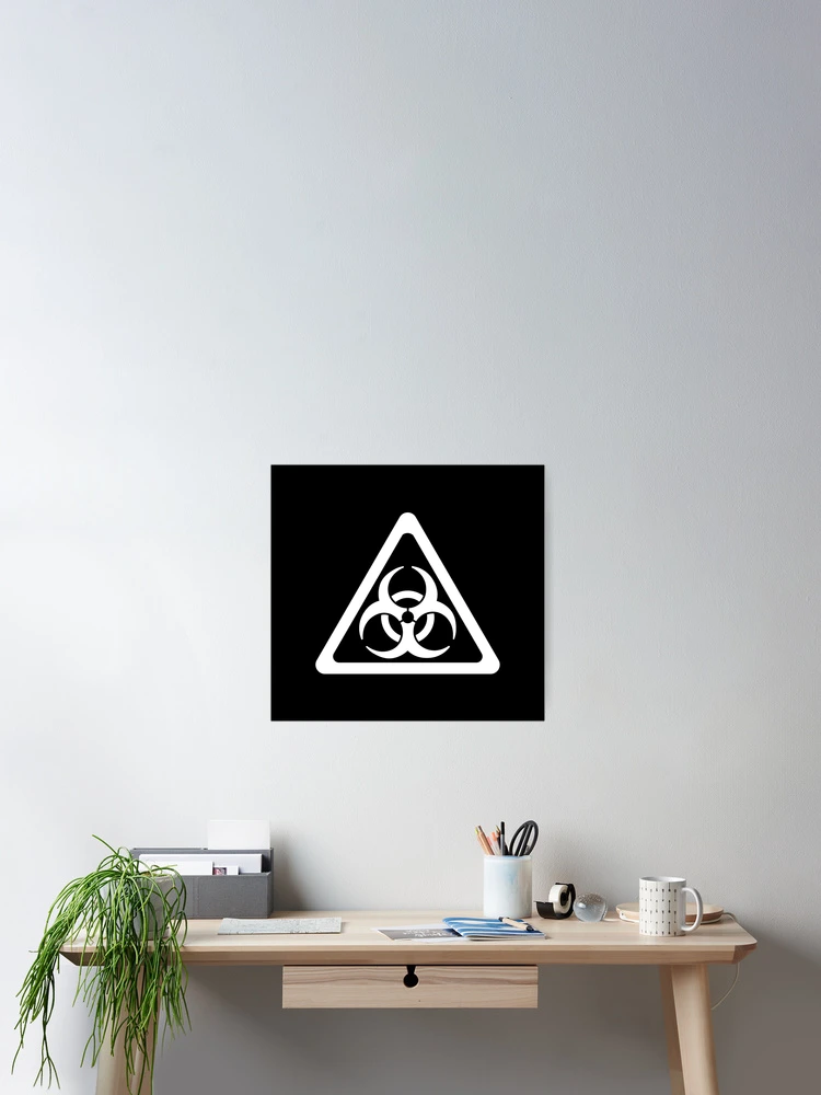 Thumbnail 2 of 3, Poster, Biohazard Symbol Warning Sign - Triangular designed and sold by ScienceCorner.