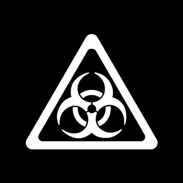 Artwork thumbnail, Biohazard Symbol Warning Sign - Triangular by ScienceCorner