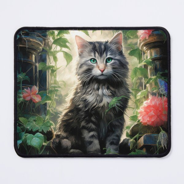 Item preview, young forest cat, cat in the mysterious garden designed and sold by WallyPink.