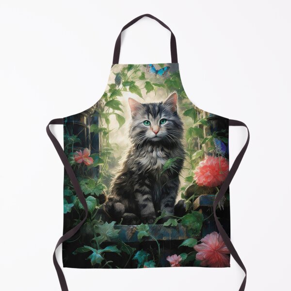 Item preview, young forest cat, cat in the mysterious garden designed and sold by WallyPink.