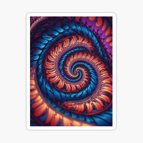 Hypnotic Spiral Fine Art Print. Spiral Art. Hypno. Mid Century Modern  Design. Wall Art. Cool and Funky Retro Colours. Stripes.