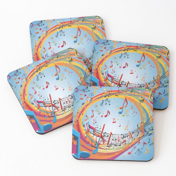 Item preview, Multicolored musical notes in the sky. designed and sold by mariolasworld.