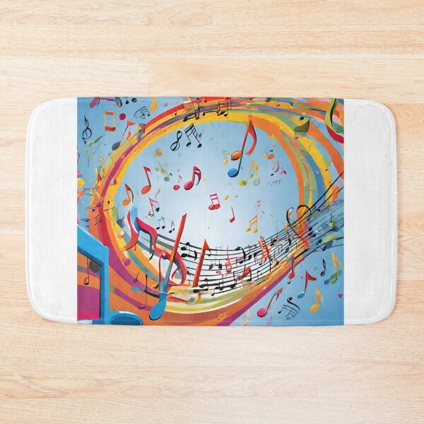 Item preview, Multicolored musical notes in the sky. designed and sold by mariolasworld.