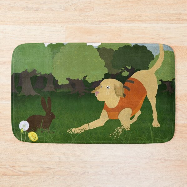 Item preview, Good Dog Hunter in Training golden lab, bunny rabbit designed and sold by Glimmersmith.