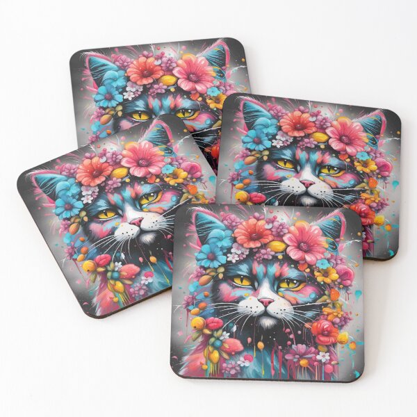 Item preview, A Blooming Companion: The Floral Feline designed and sold by javaoverride.