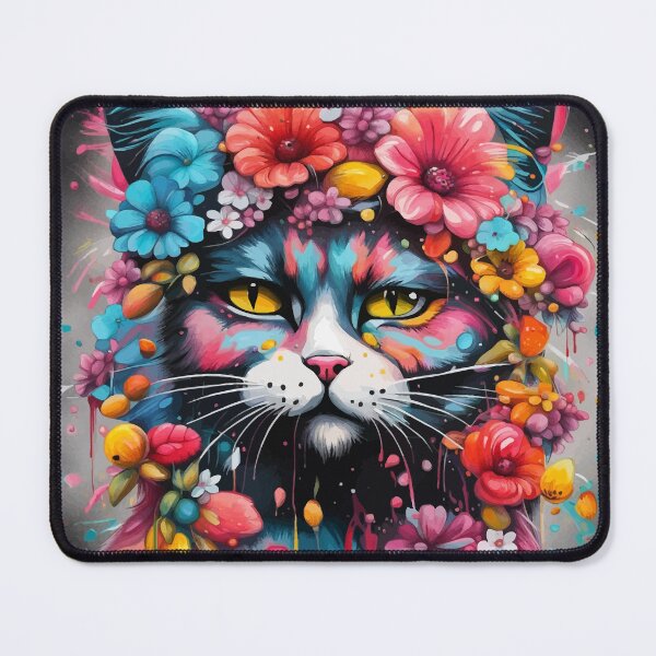 Item preview, A Blooming Companion: The Floral Feline designed and sold by javaoverride.