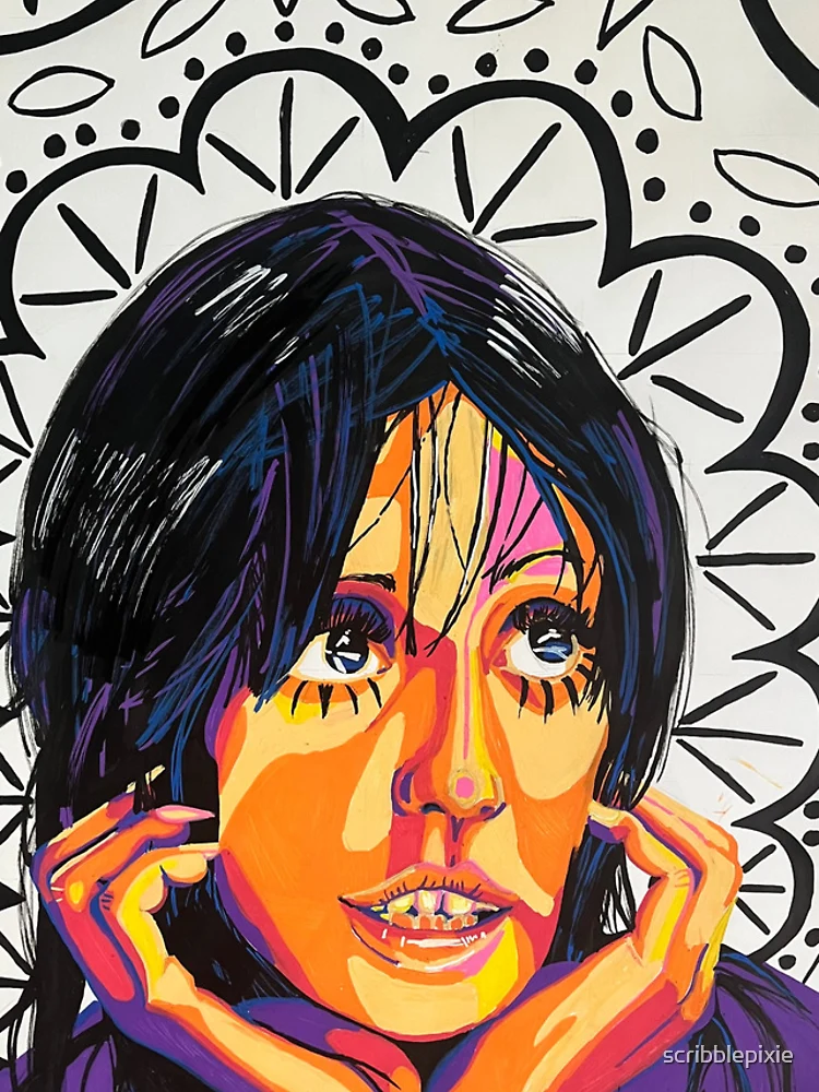 Thumbnail 4 of 4, iPhone Case, Colorful portrait with pattern designed and sold by scribblepixie.