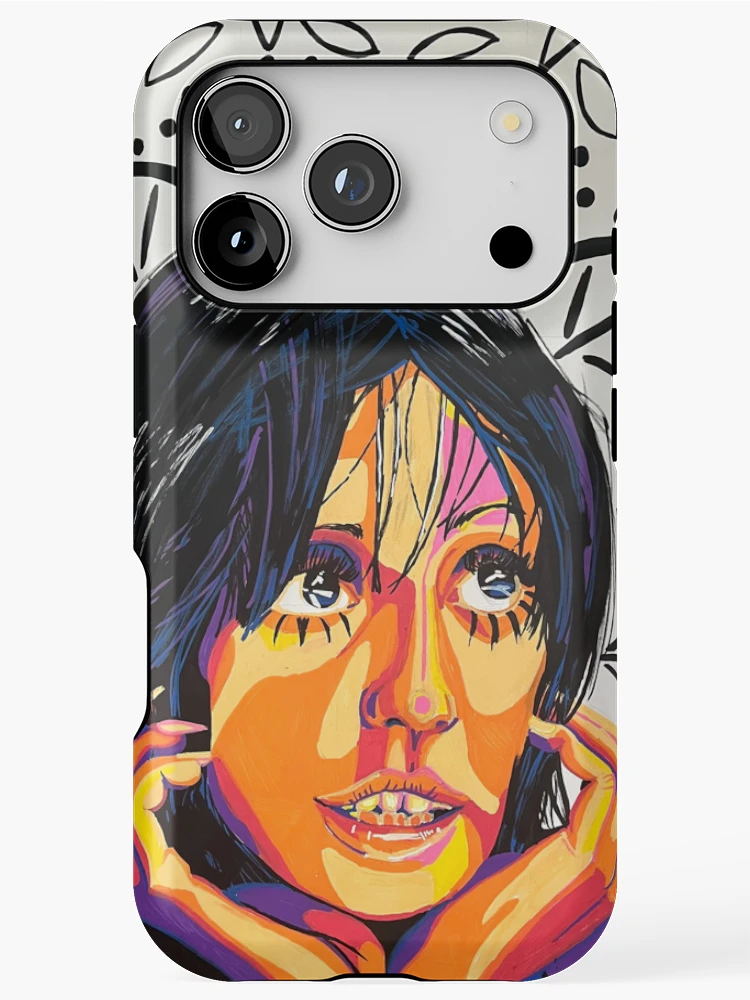 Thumbnail 1 of 4, iPhone Case, Colorful portrait with pattern designed and sold by scribblepixie.