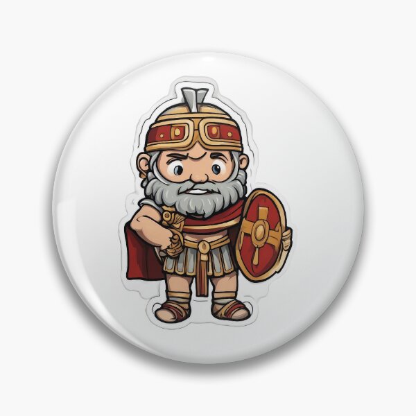 Item preview, Roman, legionnaire cartoon sticker design designed and sold by KatjaDenzler.