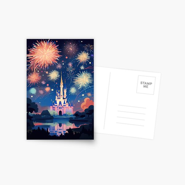 Disneyland Postcard Paris Mickey Mouse Tinkerbell Donald Duck Castle Disney  Card