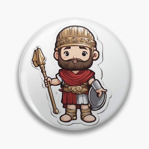 Item preview, Roman, legionnaire cartoon sticker design designed and sold by KatjaDenzler.