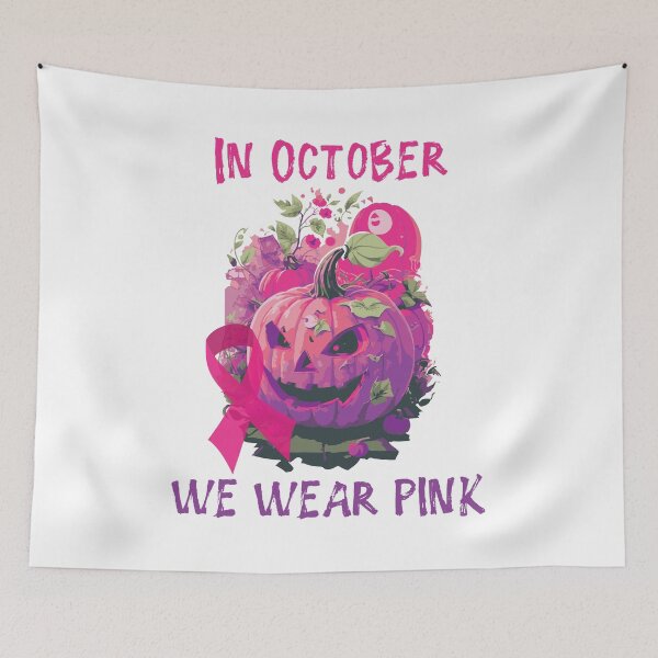 Item preview, In October We Wear Pink  designed and sold by SunnyFunnyArt.