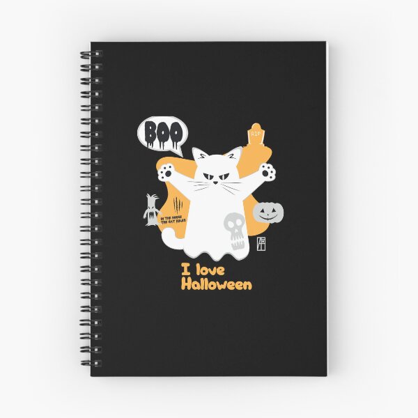 Item preview, BOO CAT rules dressed as a GHOST - cute Halloween, I love Halloween designed and sold by ArtProjectShop.
