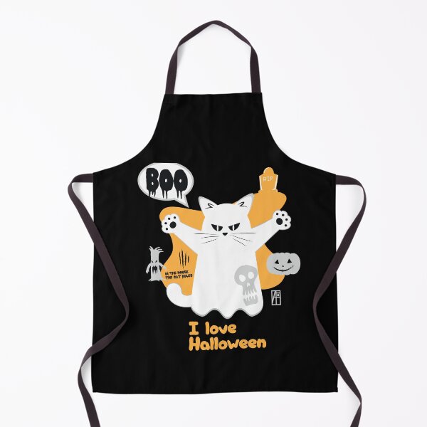 Item preview, BOO CAT rules dressed as a GHOST - cute Halloween, I love Halloween designed and sold by ArtProjectShop.