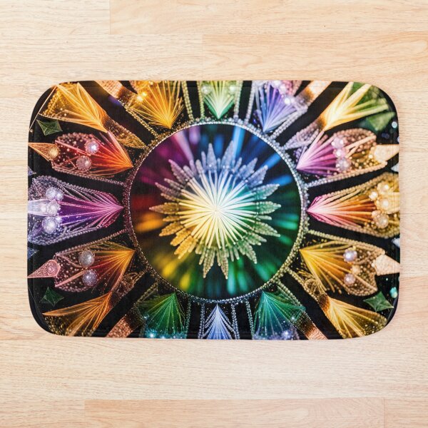 Item preview, Stained glass flower rainbow-coloured mandala! designed and sold by Zen-Hues.
