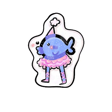 Artwork thumbnail, Fish Sticker-ception by RaeHen