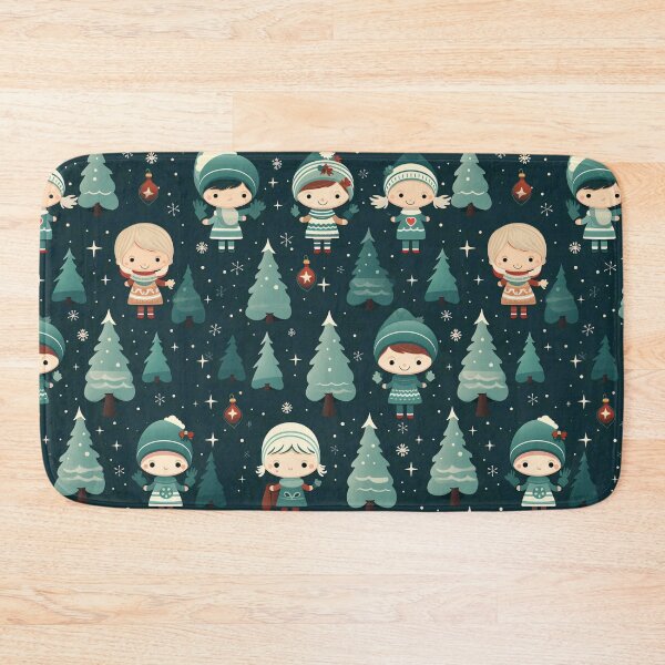 Item preview, Cute children playing amidst the festive Christmas trees designed and sold by StrawberryJolly.