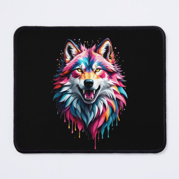 Item preview, colorful wolf designed and sold by SketchysDESIGNS.
