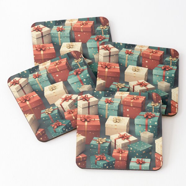 Item preview, 3D pattern presents create a dynamic Christmas showcase. designed and sold by StrawberryJolly.