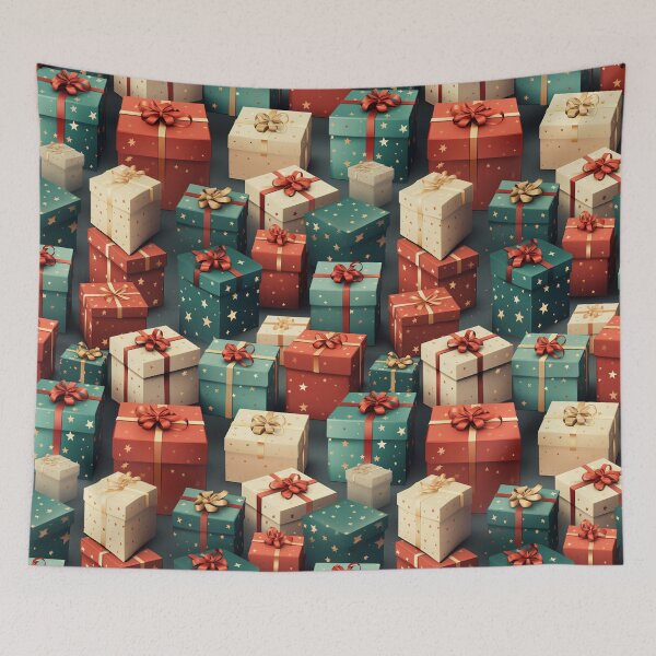 Item preview, 3D pattern presents create a dynamic Christmas showcase. designed and sold by StrawberryJolly.