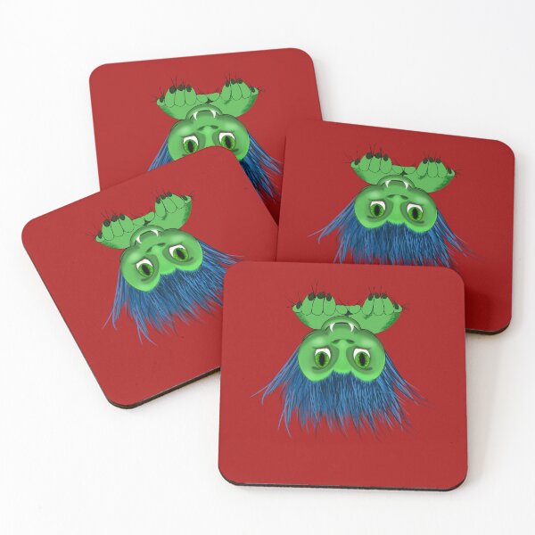 Item preview, Upside Down Green Monster Alligator With Blue Hair designed and sold by MaritzaGoodIdea.
