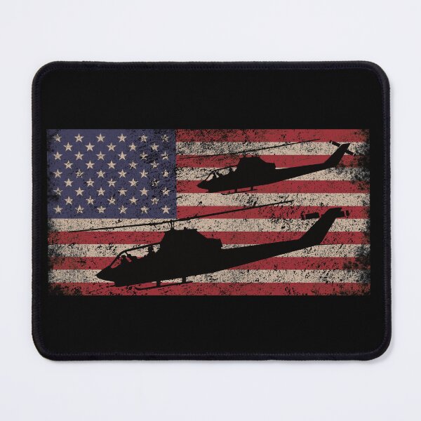 Item preview, AH-1 Cobra Attack Helicopter Pilots USA Flag Gift designed and sold by MilitaryMart.