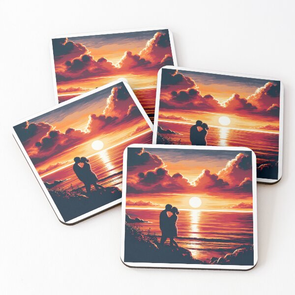 Item preview, Sunset Romance Kiss by the Ocean designed and sold by ElLocoMus.