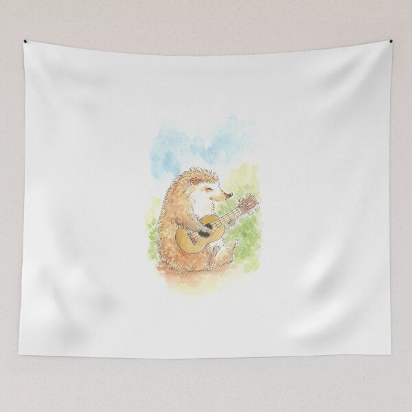 Item preview, Hedgehog Playing Guitar Watercolour designed and sold by Brett Miley.