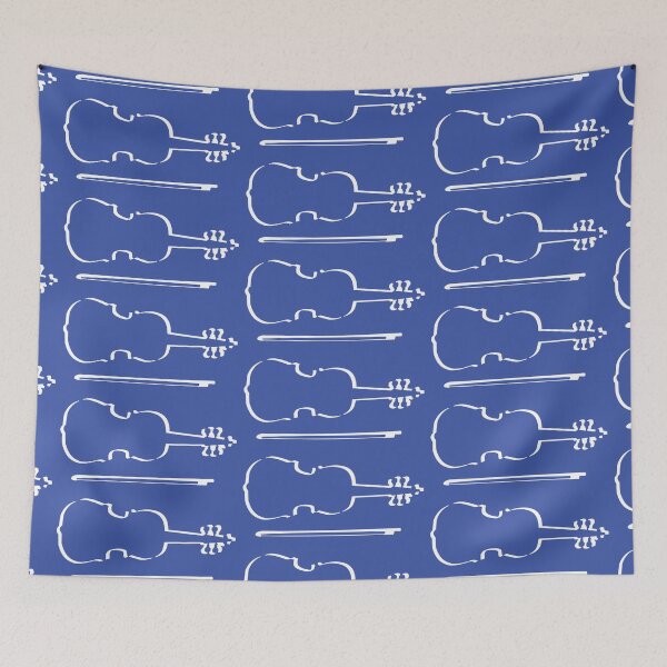 Item preview, Contorno de violín azul designed and sold by BartholGraphics.