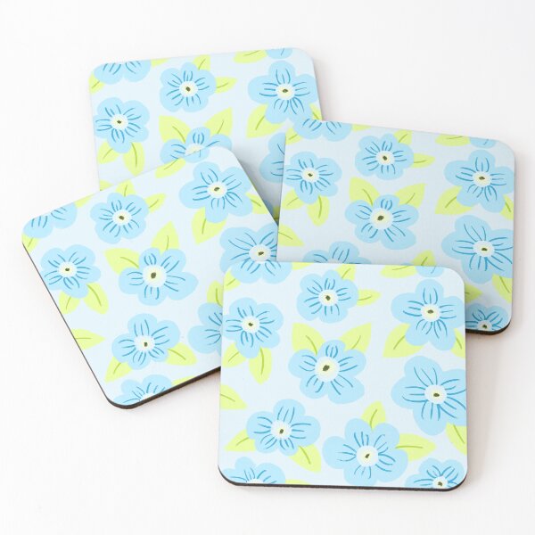 Item preview, Eye see you floral illustration in Blue designed and sold by NoApologiesArt.