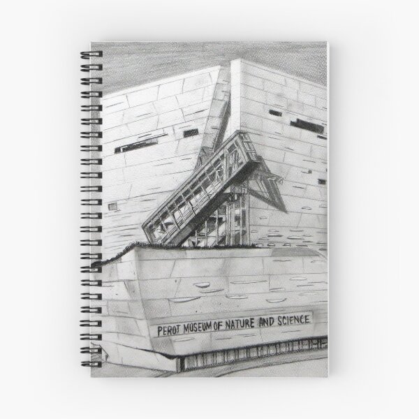 Item preview, Perot museum, Dallas Usa pencil drawing  designed and sold by MubaraksArt.
