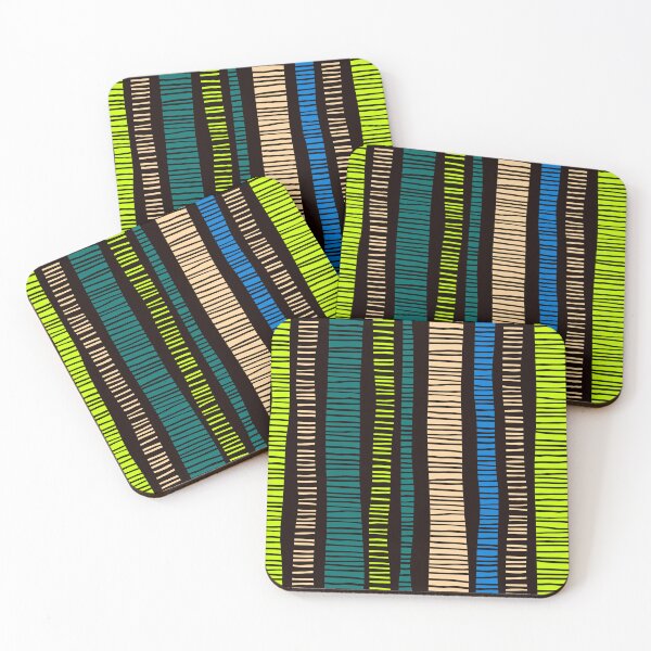 Item preview, Mid-Century Modern Abstract Tropical Striped Pattern designed and sold by DEC02.