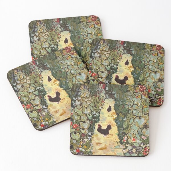 Item preview, The Chicken Path after Klimt Original watercolor by K Mussack designed and sold by K Mussack.