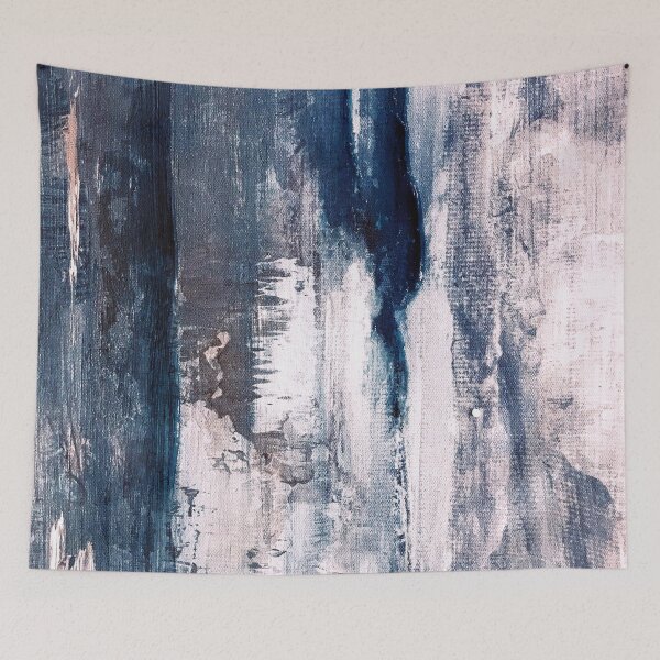 Item preview, Blue-Gray And White Vintage Wood Abstract Art  designed and sold by DEC02.