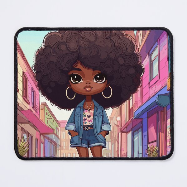 Item preview, Cute Afro Girl Downtown designed and sold by Design Den.