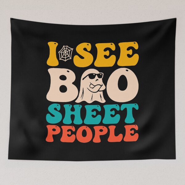 Item preview, I See Boo Sheet People Ghost Retro Halloween Costume designed and sold by CheninaStore.