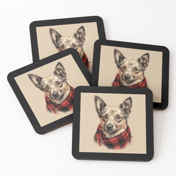 Item preview, Australian Cattle Christmas Plaid Watercolor designed and sold by rafaeltto.