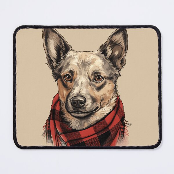 Item preview, Australian Cattle Christmas Plaid Watercolor designed and sold by rafaeltto.