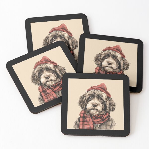 Item preview, Barbet Christmas Plaid Watercolor designed and sold by rafaeltto.