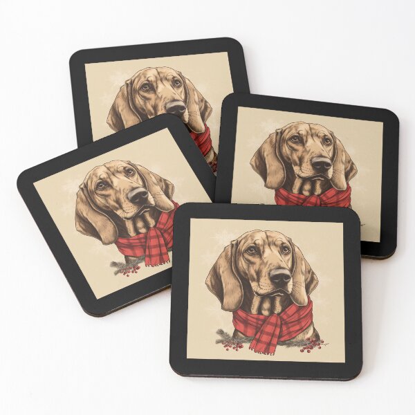 Item preview, Bavarian Mountain Scent Hound Christmas Plaid Watercolor designed and sold by rafaeltto.