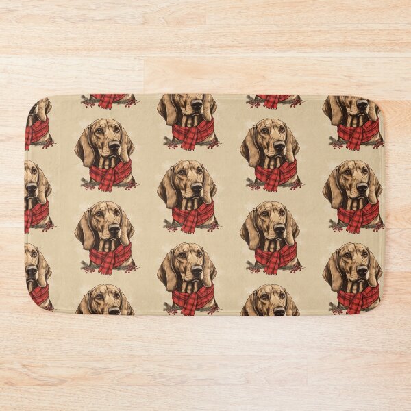 Item preview, Bavarian Mountain Scent Hound Christmas Plaid Watercolor designed and sold by rafaeltto.