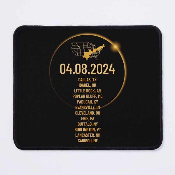 Item preview, USA Cities States Totality April 8, 2024 Total Solar Eclipse designed and sold by BunnyPrinceDegn.